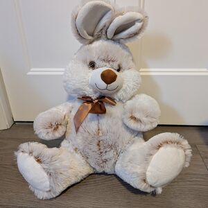 Plush Bunny Stuffed Animal with Satin Bow